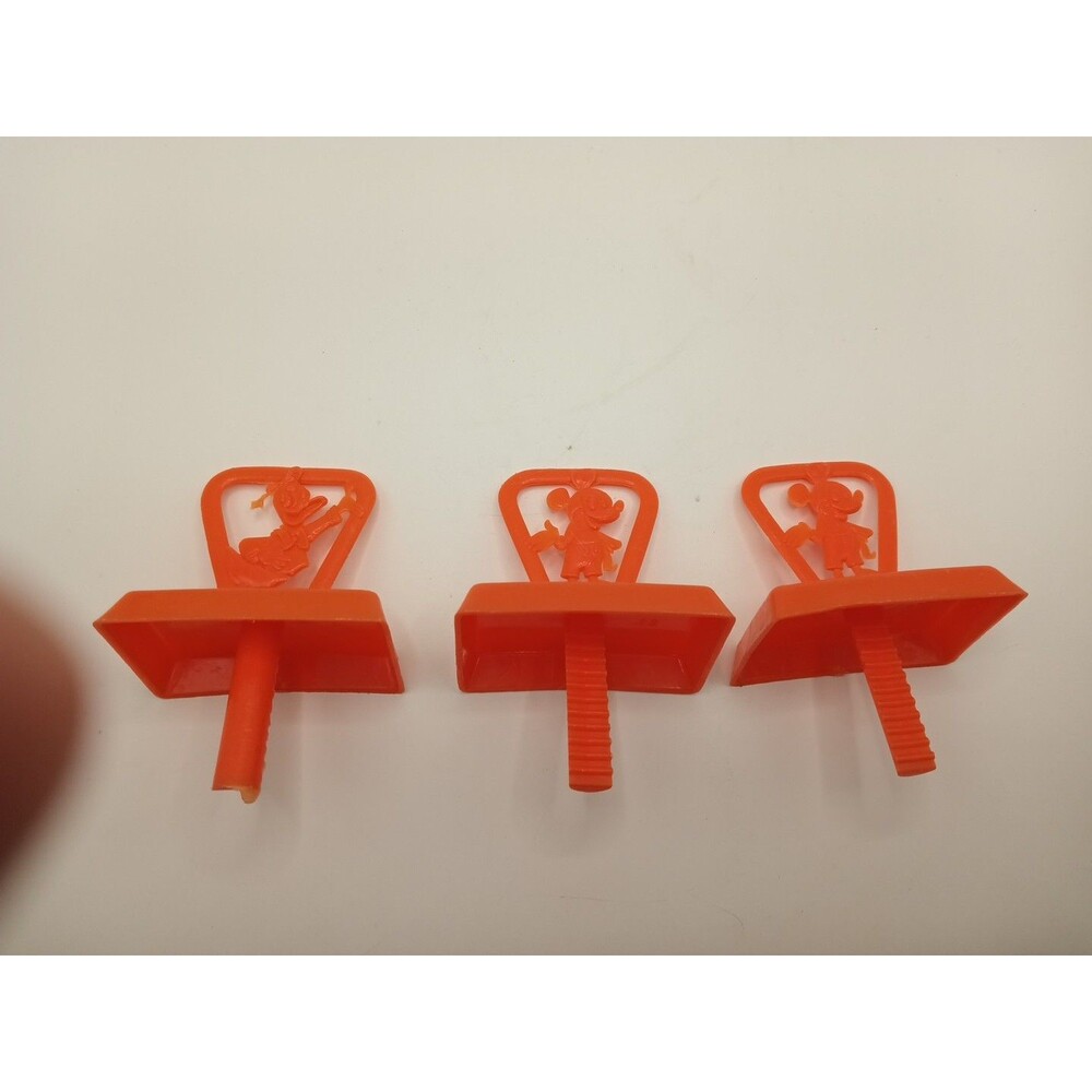 1970s Walt Disney Mickey Mouse Donald Duck Frozen Popsicle Sticks - Set Of 4